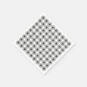 Floral - White Standard Cocktail Paper Napkins Servetten (Hoek)