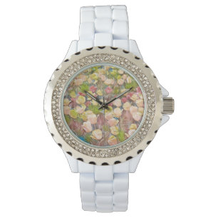 Floral White Watch (Beauty) Horloge