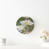Floral White Water Lilies Acrylwand Klok (Huis)