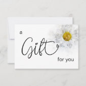 *~* Floral White Waterverf Daisy Heart Minimalist (Voorkant)