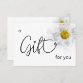 *~* Floral White Waterverf Daisy Heart Minimalist (Voorkant / Achterkant)