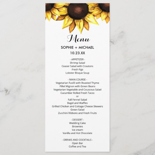 Floral White Yellow Kaart (Voorkant)