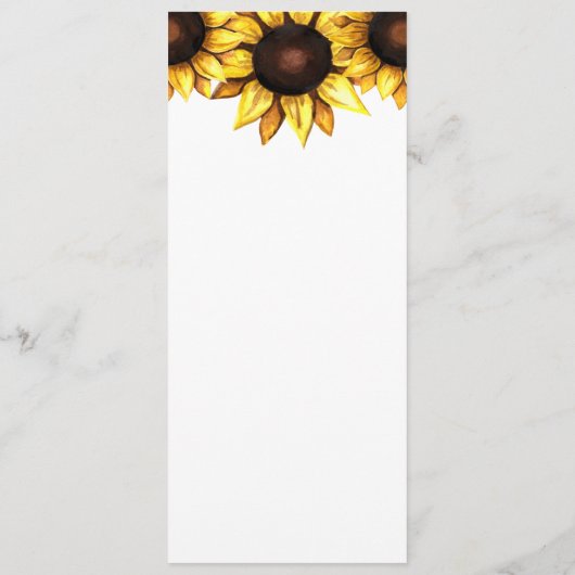 Floral White Yellow Kaart (Achterkant)