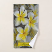 Floral White Yellow Plumeria Bad Handdoek (Handdoek)