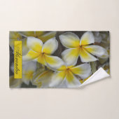 Floral White Yellow Plumeria Bad Handdoek (Handdoek)