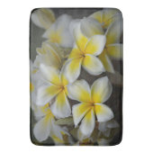 Floral White Yellow Plumeria Badmat (Voorkant Verticaal)