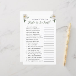 Floral "Wie kent de bruid" Vrijgezellenfeest spel