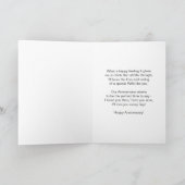 Floral Wife Jubileum voor persoonlijke weddenschap Kaart (Binnen)