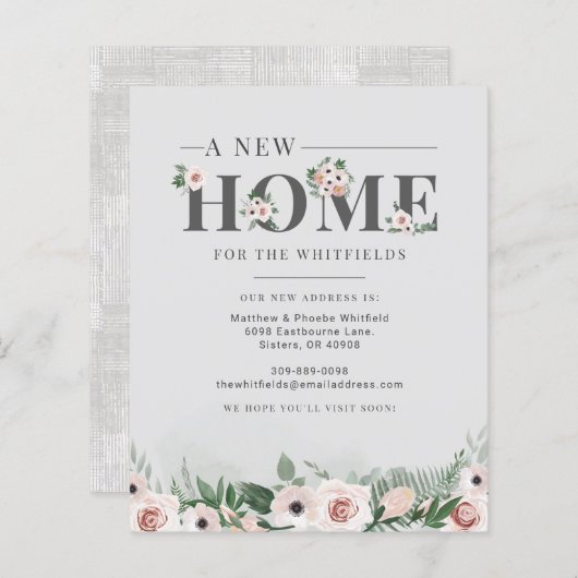 Floral wij hebben de Bewegende Aankondiging van he (Voorkant / Achterkant)