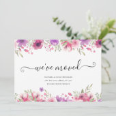 Floral wij hebben het Manuscript Nieuwe Adres van  (Staand voorkant)