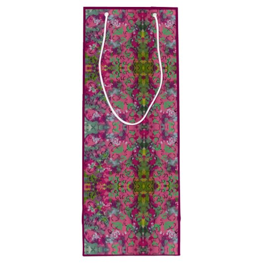 Floral Wijn Cadeautas (Achterkant)