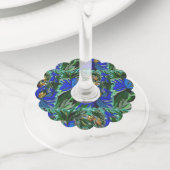 Floral Wijnglaslabel (Dichtbij)