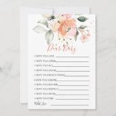 Floral wil Baby shower gamen Kaart (Voorkant)