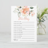 Floral wil Baby shower gamen Kaart (Staand voorkant)