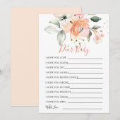 Floral wil Baby shower gamen Kaart (Voorkant / Achterkant)