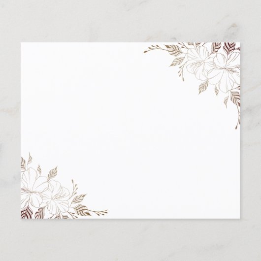 Floral wil dat de Snel een kaart wordt van mevrouw (Achterkant)