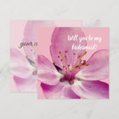 Floral Wil je mijn bruidsmeisje kaart zijn? (Voorkant / Achterkant)