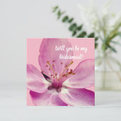 Floral Wil je mijn bruidsmeisje kaart zijn? (Staand voorkant)