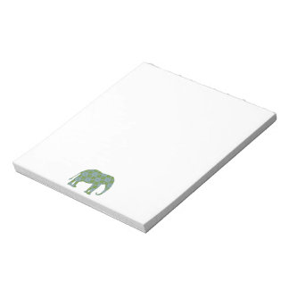 Floral Wild Elephant Notitieblok