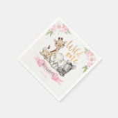 Floral Wild One Baby Animals 1e verjaardag Servet (Hoek)