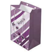 Floral Wild Violets Watercolor Art Medium Cadeauzakje (Voorkant Gekanteld)