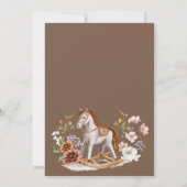 Floral Wild West Bingo Baby shower Game Kaart (Achterkant)