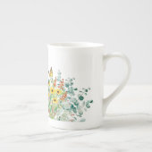 Floral Wilde bloem en Butterflies Porselein Kop (Rechts)