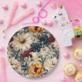 Floral wilde bloemen papieren bordje (Feest)