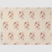 Floral Wilde Herfst Butterfly Ivory Decoupage Tissuepapier (Voorkant)