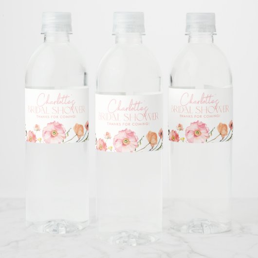Floral Wilde Vrijgezellenfeest Water Fles Label Waterfles Etiket (Flessen)