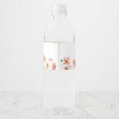 Floral Wilde Vrijgezellenfeest Water Fles Label Waterfles Etiket (Achterkant)