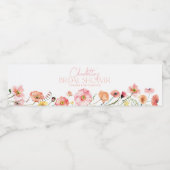 Floral Wilde Vrijgezellenfeest Water Fles Label Waterfles Etiket (Enkel label)