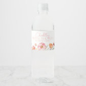 Floral Wilde Vrijgezellenfeest Water Fles Label Waterfles Etiket (Voorkant)