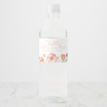 Floral Wilde Vrijgezellenfeest Water Fles Label