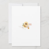 Floral Wildflower 4th Birthday Invitation Kaart (Achterkant)