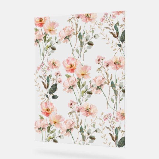 Floral Wildflower Achtergrond Acryl Bord (Hoek)