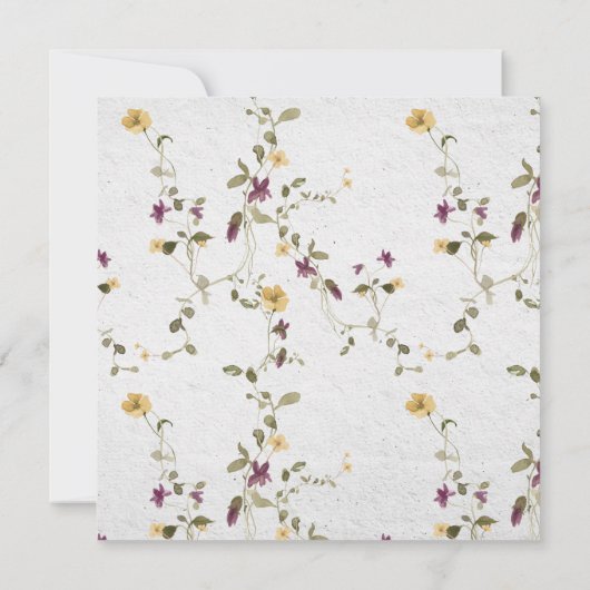 Floral Wildflower Arch Script-Baby shower Kaart (Achterkant)