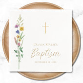 Floral Wildflower Baptism  Servet