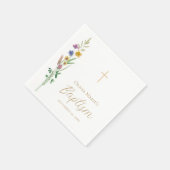 Floral Wildflower Baptism  Servet (Hoek)