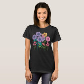 Floral Wildflower Beauful Garden Flower Blossom T-shirt (Voorkant volledig)