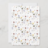 Floral Wildflower Birthday | Uitnodiging (Achterkant)