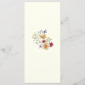 Floral Wildflower Boho Wedding Menu (Achterkant)
