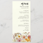 Floral Wildflower Boho Wedding Menu (Voorkant)