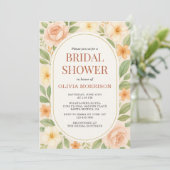 Floral Wildflower Botanical Bridal Shower Kaart (Staand voorkant)