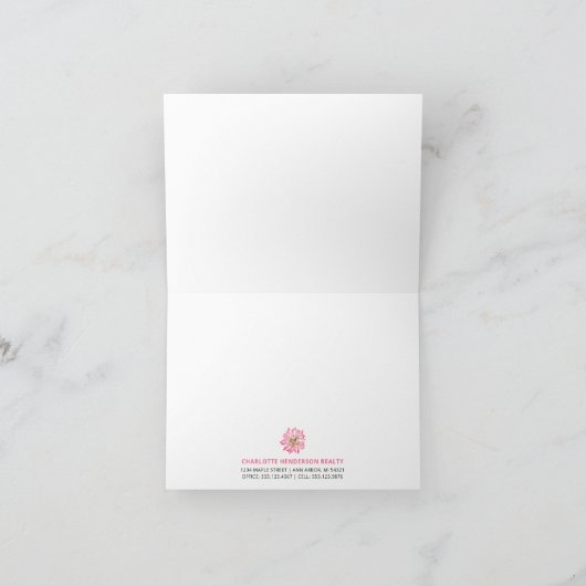 Floral Wildflower Business Bedankkaart (Binnen)