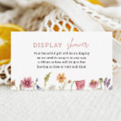 Floral Wildflower Display Shower Insert Informatiekaartje