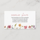 Floral Wildflower Display Shower Insert Informatiekaartje (Voorkant)