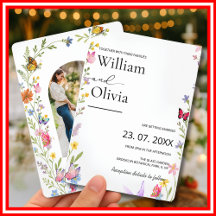 Floral Wildflower Elegante Boho Butterflies Weddin