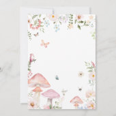 Floral Wildflower Fairy eerste verjaardagsfeestje Kaart (Achterkant)