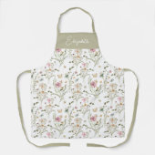 Floral Wildflower gepersonaliseerd Monogram Schort (Voorkant)